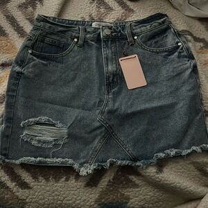 Mini denim skirt